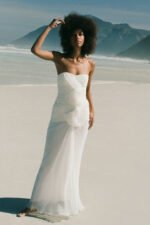 FEDERICK PLEATED RUFFLE MAXI DRESS - IVORY - Image 2