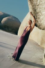 SAVANNA RACER BACK MAXI DRESS - PLUM - Image 2