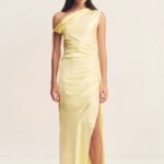 LA LUNE GATHERED MAXI DRESS - LEMON
