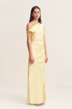 LA LUNE GATHERED MAXI DRESS - LEMON - Image 3