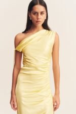 LA LUNE GATHERED MAXI DRESS - LEMON - Image 2