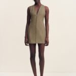 ASHER FITTED MINI DRESS - ROCK
