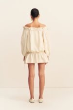 JASPER LINEN BLEND MINI DRESS - RESIN - Image 5