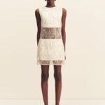 VIVA SEQUIN SPLICED MINI DRESS - IVORY