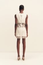 VIVA SEQUIN SPLICED MINI DRESS - IVORY - Image 5