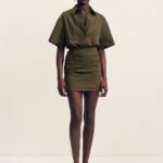 CAMPBELL SHIRT FITTED MINI DRESS - JUNGLE