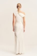 LA LUNE GATHERED MAXI DRESS - WHITE - Image 5