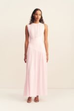 AMINA PANELLED RUCHED MAXI DRESS - FAIRYFLOSS