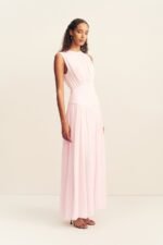 AMINA PANELLED RUCHED MAXI DRESS - FAIRYFLOSS - Image 3