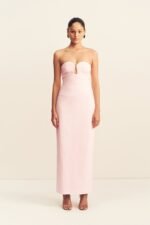 CAMPBELL STRAPLESS U WIRE MAXI DRESS - BALLERINA