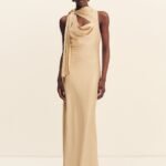 AGNES TIE CUT OUT MAXI DRESS - OAT