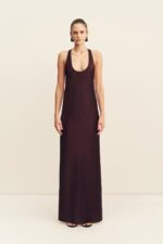 SAVANNA RACER BACK MAXI DRESS - PLUM - Image 3
