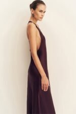 SAVANNA RACER BACK MAXI DRESS - PLUM - Image 6