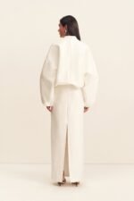 OTIS OVERSIZED BOMBER JACKET - IVORY - Image 5