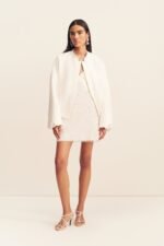 OTIS OVERSIZED BOMBER JACKET - IVORY - Image 7