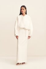 OTIS OVERSIZED BOMBER JACKET - IVORY - Image 6