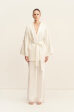SAVANNA BELTED JACKET - IVORY