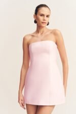 OTIS PANELLED STRAPLESS MINI DRESS - FAIRYFLOSS - Image 2