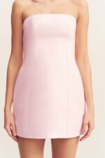 OTIS PANELLED STRAPLESS MINI DRESS - FAIRYFLOSS - Image 7