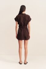 PAULINE SLEEVELESS ROBE - ESPRESSO - Image 5