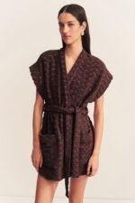 PAULINE SLEEVELESS ROBE - ESPRESSO - Image 2