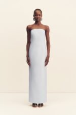 OTIS STRAPLESS PANELLED MAXI DRESS - SKY - Image 3