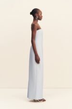 OTIS STRAPLESS PANELLED MAXI DRESS - SKY - Image 5