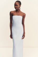 OTIS STRAPLESS PANELLED MAXI DRESS - SKY - Image 2