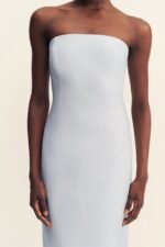 OTIS STRAPLESS PANELLED MAXI DRESS - SKY - Image 8