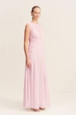 AMINA HIGH NECK MAXI DRESS - FAIRYFLOSS - Image 3