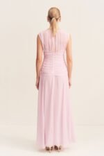 AMINA HIGH NECK MAXI DRESS - FAIRYFLOSS - Image 5