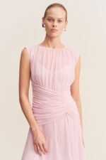 AMINA HIGH NECK MAXI DRESS - FAIRYFLOSS - Image 2