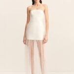 DEWDROP CONTRAST STRAPLESS MAXI DRESS