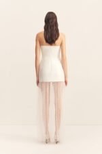 DEWDROP CONTRAST STRAPLESS MAXI DRESS - Image 4