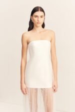DEWDROP CONTRAST STRAPLESS MAXI DRESS - Image 2
