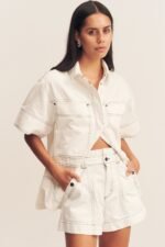 HANA HIGH WAISTED FLARED SHORT - Image 2