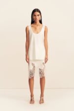SAVANNA SCOOP NECK TOP - IVORY