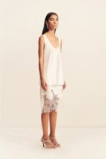 SAVANNA SCOOP NECK TOP - IVORY - Image 3