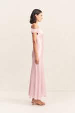 LA LUNE ASYMMETRICAL DRAPED MAXI DRESS - BLOSSOM - Image 4