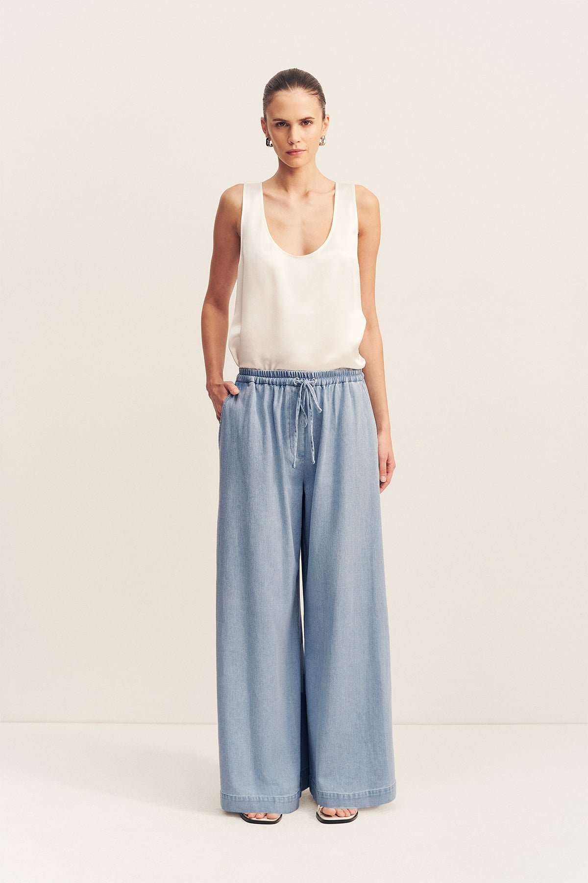 159_Ellsworth_Wide_Leg_Pant_1261233_BLEACHED_BLUE_1R ELLSWORTH WIDE LEG PANT - Image 1