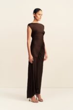 MIRO SLINKY JERSEY MAXI DRESS - RISTRETTO - Image 3