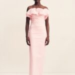 CAMPBELL STRAPLESS BUBBLE MAXI DRESS - BALLERINA