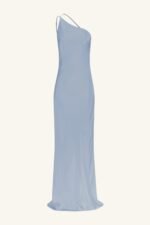 LA LUNE ONE SHOULDER COWL BACK MAXI DRESS - POWDER BLUE - Image 6