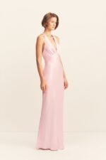 LA LUNE PLUNGED CROSS BACK MAXI DRESS - BLOSSOM - Image 3