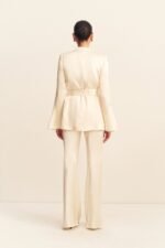 LA LUNE BIAS CUT PANT - CREAM - Image 5