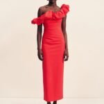 CAMPBELL RUFFLE DRAPED MAXI DRESS - GOJI