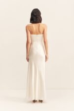 LA LUNE CUMULUS SILK STRAPLESS CORSET GOWN - IVORY - Image 5