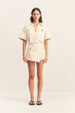 SIERRA WRAP DETAIL SKORT - CREAM
