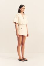 SIERRA WRAP DETAIL SKORT - CREAM - Image 3
