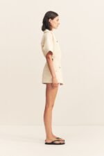 SIERRA WRAP DETAIL SKORT - CREAM - Image 4